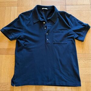 Mr. P Men's Navy Pique Polo Shirt M